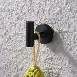 LangRay Crochet Mural Porte Serviette Salle De Bain Crochets Patère Noir Mat Acier Inoxydable SUS304 Porte Manteau Support Porte-Serviettes Rangement 2 Pièces -Geberit || Grohe || ALLIBERT Soldes 27556553 5
