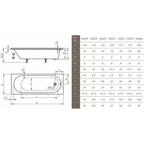 Baignoire Balnéo 170x70 Sanycces 5 Baignoire Balnéo 170x70 Sanycces – Image 3