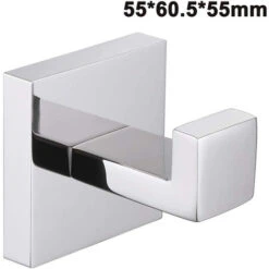 Crochet De Serviette De Bain En Acier Inoxydable Carré Vêtements Serviette Manteau Crochet De Robe Armoire Placard Porte Éponges Cintre Pour Salle De Bain Cuisine Garage Robuste Fixé Au Mur, Finition