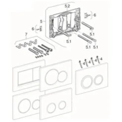 Cadre Support Pour Plaque De Déclenchement SIGMA Geberit -Geberit || Grohe || ALLIBERT Soldes 28263067 5