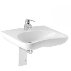Jika (Groupe Roca) Mio Lavabo PMR Sans Obstacle 64x55 Cm Trou Pour Robinetterie Au Milieu (1371.4.000.104.1)