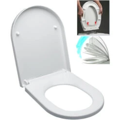Idevit Abattant WC à Fermeture Douce Softclose Adaptable Sur La Plupart Des Cuvettes, Blanc (EASY2244)