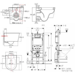 Geberit Pack Bâti-support 112cm + Cuvette Swiss Aqua Technologies Sans Bride + Plaque Blanche (SATrimlessGeb3) -Geberit || Grohe || ALLIBERT Soldes 28999035 5