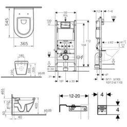 Geberit Pack WC Bâti Duofix + Cuvette Suspendue Vitra S50 Avec Bride + Abattant Soft Close + Plaque Blanche (S50Geb3) -Geberit || Grohe || ALLIBERT Soldes 28999037 3