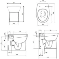 Sanindusa Easy Compact (code Wc_easy_ss) Wc Compact à Installation Mural -Geberit || Grohe || ALLIBERT Soldes 29000433 4