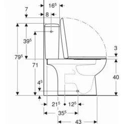 Pack WC Au Sol Renova GEBERIT Avec Abattant - 501.866.00.1 -Geberit || Grohe || ALLIBERT Soldes 29548033 4