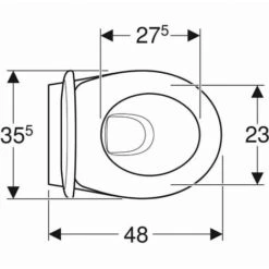 Pack WC Suspendu à Fond Creux Bastia Compact Rimfree Avec Abattant GEBERIT - 501.894.00.1 -Geberit || Grohe || ALLIBERT Soldes 29548058 4