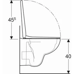 Pack WC Suspendu à Fond Creux Bastia Compact Rimfree Avec Abattant GEBERIT - 501.894.00.1 -Geberit || Grohe || ALLIBERT Soldes 29548058 5