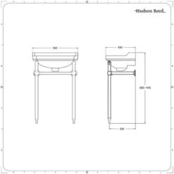 Hudson Reed Elizabeth - Lavabo Sur Pieds Rétro Avec 1 Trou - Or Brossé - 56cm X 45cm -Geberit || Grohe || ALLIBERT Soldes 30094196 5