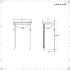 Hudson Reed Elizabeth - Lavabo Sur Pieds Rétro Avec 1 Trou - Or Brossé - 50cm X 35cm -Geberit || Grohe || ALLIBERT Soldes 30094197 5