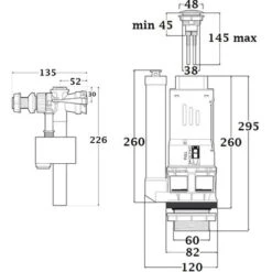 Ensemble De Chasse Poussoir Double Volume 3/6L + Robinet Flotteur Latéral M3/8 NOYON & THIEBAULT -Geberit || Grohe || ALLIBERT Soldes 30116446 4