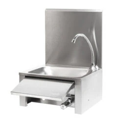 XPOtool Évier Acier Fin Commande Genou Gastro Montage Mural Lavabo Anti-jet Lave-main Hygiénique -Geberit || Grohe || ALLIBERT Soldes 30941018 3