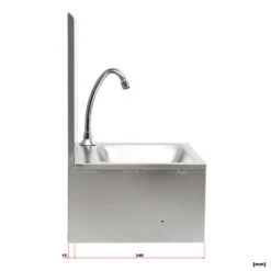 XPOtool Évier Acier Fin Commande Genou Gastro Montage Mural Lavabo Anti-jet Lave-main Hygiénique -Geberit || Grohe || ALLIBERT Soldes 30941018 5
