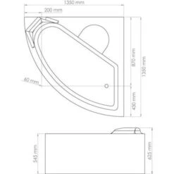 Tablier De Baignoire FANY - Tablier Motif Vague 135x135cm - ABS - Blanc -Geberit || Grohe || ALLIBERT Soldes 3115743 4