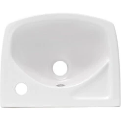 Siko Lave-mains Avec Trou Pour Robinetterie Sur La Droite, Trop Plein, 35x28 Cm, Blanc (EUR913) -Geberit || Grohe || ALLIBERT Soldes 31559370 3