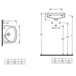 Siko Lave-mains Avec Trou Pour Robinetterie Sur La Droite, Trop Plein, 35x28 Cm, Blanc (EUR913) -Geberit || Grohe || ALLIBERT Soldes 31559370 5
