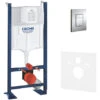 Grohe Pack WC Bâti Autoportant Rapid SL Avec Plaque Skate Cosmopolitan Chromée Et Set D'isolation Phonique (39145000-1) -Geberit || Grohe || ALLIBERT Soldes 33728813 1