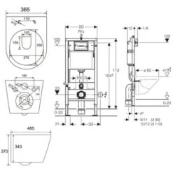 Geberit Pack WC Bâti-support + WC Swiss Aqua Technologies Infinitio Sans Bride + Plaque Blanc Alpin (InfinitioGeb1) -Geberit || Grohe || ALLIBERT Soldes 33906021 4