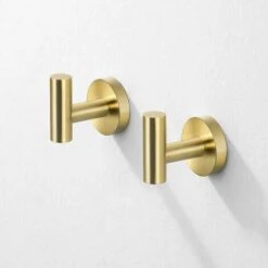 Triomphe Crochet Mural Porte Serviette Salle De Bain Crochets Patère Noir Mat Acier Inoxydable 304 Porte Manteau Support Porte-Serviettes Rangement 2 Pièces（Couleur Or） -Geberit || Grohe || ALLIBERT Soldes 35559876 3