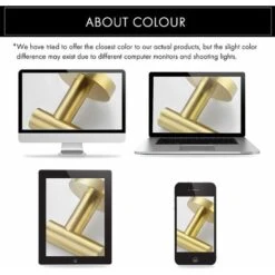 Triomphe Crochet Mural Porte Serviette Salle De Bain Crochets Patère Noir Mat Acier Inoxydable 304 Porte Manteau Support Porte-Serviettes Rangement 2 Pièces（Couleur Or） -Geberit || Grohe || ALLIBERT Soldes 35559876 4