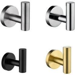 Triomphe Crochet Mural Porte Serviette Salle De Bain Crochets Patère Noir Mat Acier Inoxydable 304 Porte Manteau Support Porte-Serviettes Rangement 2 Pièces（Couleur Or） -Geberit || Grohe || ALLIBERT Soldes 35559876 5