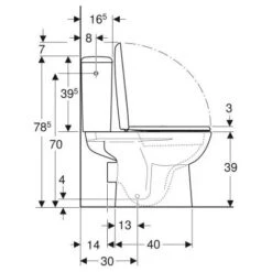 Pack WC Au Sol GEBERIT Renova, Sortie Horizontale, Abattant Standard, Blanc Allia -Geberit || Grohe || ALLIBERT Soldes 35624057 4