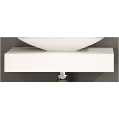 Plan De Toilette Salle De Bain Hauteur 10cm SOLID SURFACE En Résine Minérale, Plusieurs Couleurs Disponibles 70X46CM -Geberit || Grohe || ALLIBERT Soldes 35861394 4