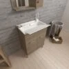 LAVOIR 60CM AVEC PLANCHE À LAVER EN CHÊNE NATUREL PRATICO -Geberit || Grohe || ALLIBERT Soldes 35896949 1