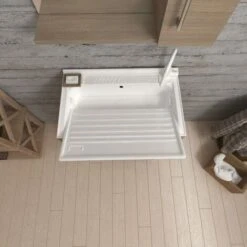 LAVOIR 60CM AVEC PLANCHE À LAVER EN CHÊNE NATUREL PRATICO -Geberit || Grohe || ALLIBERT Soldes 35896949 4