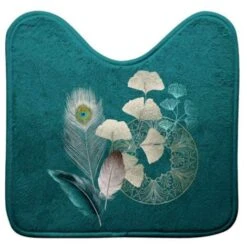 Tapis Contour WC Imprimé Ginkoblue 45cm Vert