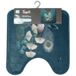 Tapis Contour WC Imprimé Ginkoblue 45cm Vert -Geberit || Grohe || ALLIBERT Soldes 36895499 3