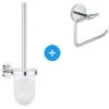 Grohe BauCosmopolitan Set D'accessoires Avec Brosse WC Murale + Dérouleur De Papier En Métal, Chrome (40463001-DUOESSENTIALS) -Geberit || Grohe || ALLIBERT Soldes 37658876 1