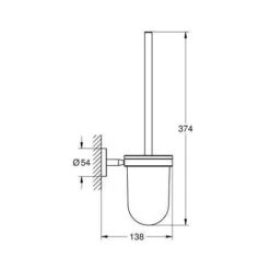 Grohe BauCosmopolitan Set D'accessoires Avec Brosse WC Murale + Dérouleur De Papier En Métal, Chrome (40463001-DUOESSENTIALS) -Geberit || Grohe || ALLIBERT Soldes 37658876 4