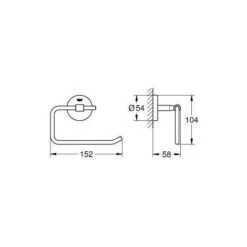 Grohe BauCosmopolitan Set D'accessoires Avec Brosse WC Murale + Dérouleur De Papier En Métal, Chrome (40463001-DUOESSENTIALS) -Geberit || Grohe || ALLIBERT Soldes 37658876 5