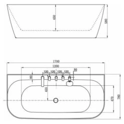 Baignoire îlot Merida -Geberit || Grohe || ALLIBERT Soldes 38382879 5