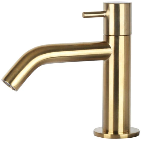 Differnz Force Set Lave-mains 40x22x8cm 1 Trou Avec Robinet Courbé Et Siphon + Bonde Or Mat Rectangulaire Céramique Blanc 4 Differnz Force Set Lave-mains 40x22x8cm 1 Trou Avec Robinet Courbé Et Siphon + Bonde Or Mat Rectangulaire Céramique Blanc – Image 2