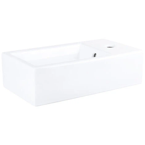 Differnz Force Set Lave-mains 40x22x8cm 1 Trou Avec Robinet Courbé Et Siphon + Bonde Or Mat Rectangulaire Céramique Blanc 6 Differnz Force Set Lave-mains 40x22x8cm 1 Trou Avec Robinet Courbé Et Siphon + Bonde Or Mat Rectangulaire Céramique Blanc – Image 4