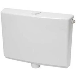 Wisa 550 Réservoir WC Suspendu Bas à Simple Chasse 6/9 Litres Réglable Blanc