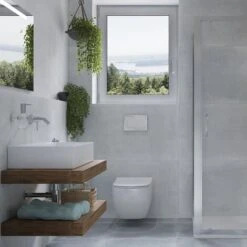 Ideal Standard TESI - Cuvette AquaBlade Sans Bride + Abattant Ultra-fin Avec Frein De Chute (T354601) -Geberit || Grohe || ALLIBERT Soldes 3900499 3