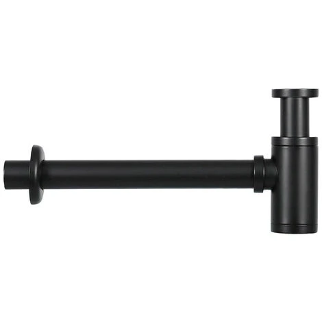 Differnz Ravo Set Lave-mains 38.5x18.5x24.5cm 1 Trou Avec Robinet Courbé Et Siphon + Bonde Noir Mat Rectangulaire Céramique Blanc 5 Differnz Ravo Set Lave-mains 38.5x18.5x24.5cm 1 Trou Avec Robinet Courbé Et Siphon + Bonde Noir Mat Rectangulaire Céramique Blanc – Image 3