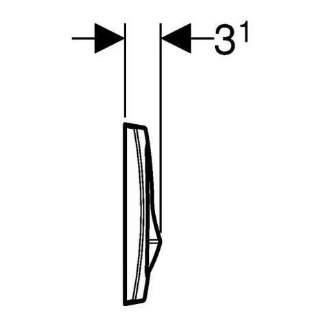 Geberit Plaque De Déclenchement DELTA20 (115.100.11.1) 5 Geberit Plaque De Déclenchement DELTA20 (115.100.11.1) – Image 3