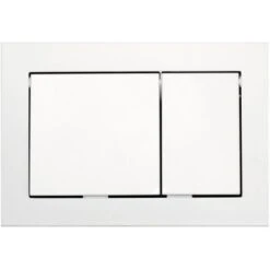 Tece TECEbase Plaque De Commande Double Touche, Blanc (9240700)