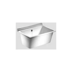 SANIT Lavabo Avec Trop-plein, Bac De Lavage Pour Buanderie, Plastique, 35 L, Blanc