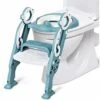 GOPLUS Siege De Toilette Pour Enfants Pliable Et Reglable, Siege De Toilette Echelle Marches Avec Marches Larges Et Antiderapantes, Lunette De Toilette Rembourre Confortable (vert) -Geberit || Grohe || ALLIBERT Soldes 40243228 1