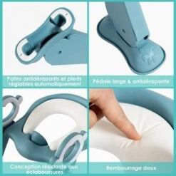 GOPLUS Siege De Toilette Pour Enfants Pliable Et Reglable, Siege De Toilette Echelle Marches Avec Marches Larges Et Antiderapantes, Lunette De Toilette Rembourre Confortable (vert) 11 GOPLUS Siege De Toilette Pour Enfants Pliable Et Reglable, Siege De Toilette Echelle Marches Avec Marches Larges Et Antiderapantes, Lunette De Toilette Rembourre Confortable (vert) -Geberit || Grohe || ALLIBERT Soldes 40243228 5