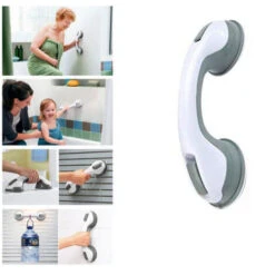 Poignée Avec Ventouse, Main Courante Mobile, Poignée De Sécurité, Support De Salle De Bain, Poignée De Douche, Poignée De Sécurité Pour Salle De Douche, Armoire, Porte Vitrée, Fenêtre