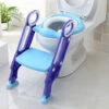 Entraîneur De Toilette Entraîneur De Toilette Pot D'apprentissage Avec Main Courante D'escalier Coussin Souple En PU Anti-dérapant Hauteur Réglable-Bleu Violet -Geberit || Grohe || ALLIBERT Soldes 40296247 1