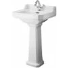 Hudson Reed Carlton - Lavabo Rétro Sur Colonne Avec 1 Trous - 50 X 35cm -Geberit || Grohe || ALLIBERT Soldes 421304 1