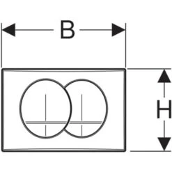 Plaque De Déclenchement GEBERIT Delta 20 - Blanc Alpin - 115.100.11.1 -Geberit || Grohe || ALLIBERT Soldes 42433645 4