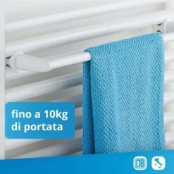 Handy 36 Tubes Ronds - Barre Porte-serviettes, Se Fixe Directement Sur Le Radiateur Sèche-serviettes - Blanc -Geberit || Grohe || ALLIBERT Soldes 42700100 4
